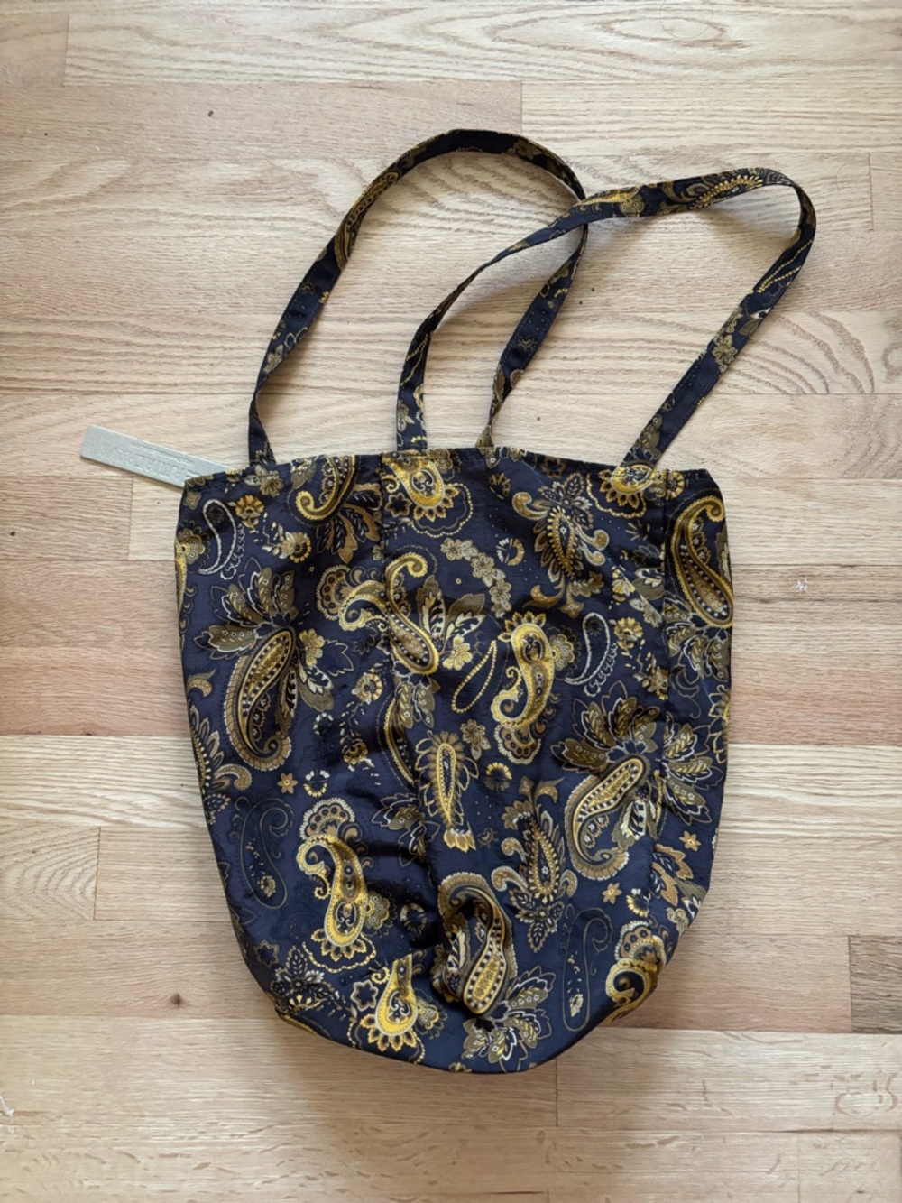 NWT Amiaclava liberty of London paisley easy bag tote brown yellow La garconne